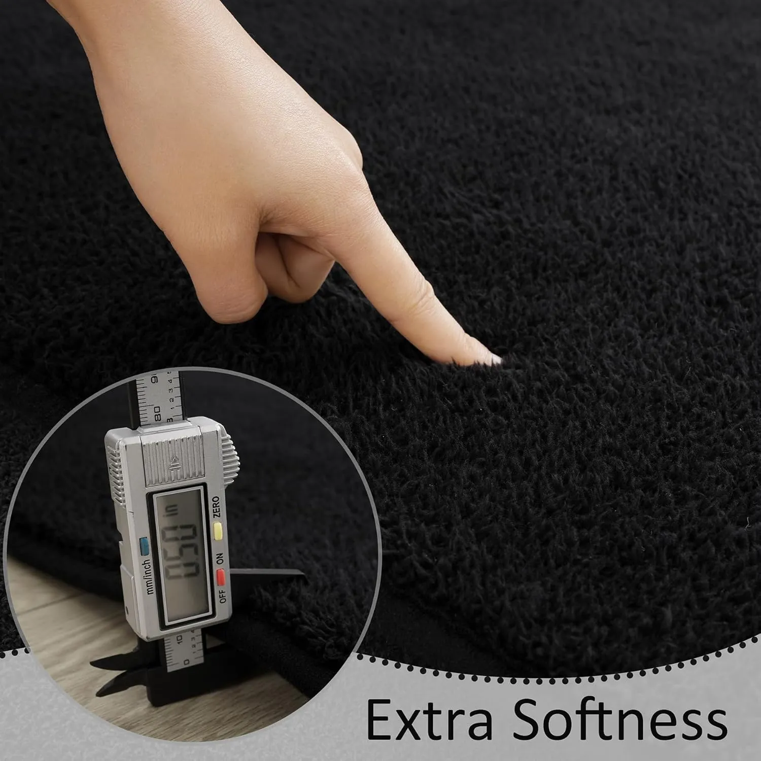 2x6 Runner Rug Non Slip Hallway Kitchen Runner Black Rugs for Bedroom Dorm Laundry Entryway Soft Modern Carpets for Boys Men, Minimalist, Low Pile, Washable