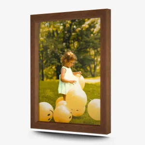31x43 Brown Picture Frame Wood Acrylic Plexiglass | Wall Hanging | Walnut Brown 31x43 Family Photo Portrait Poster Print Livingroom