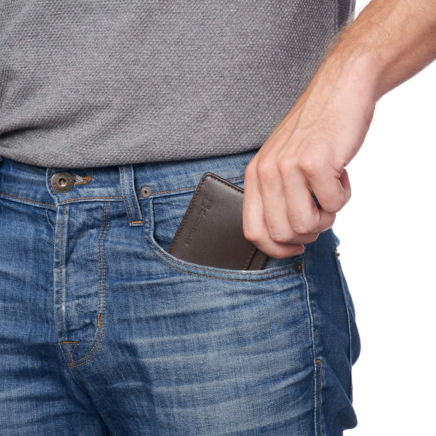Alpine Swiss RFID Minimalist Oliver Front Pocket Wallet For Men Leather Comes in a Gift Box