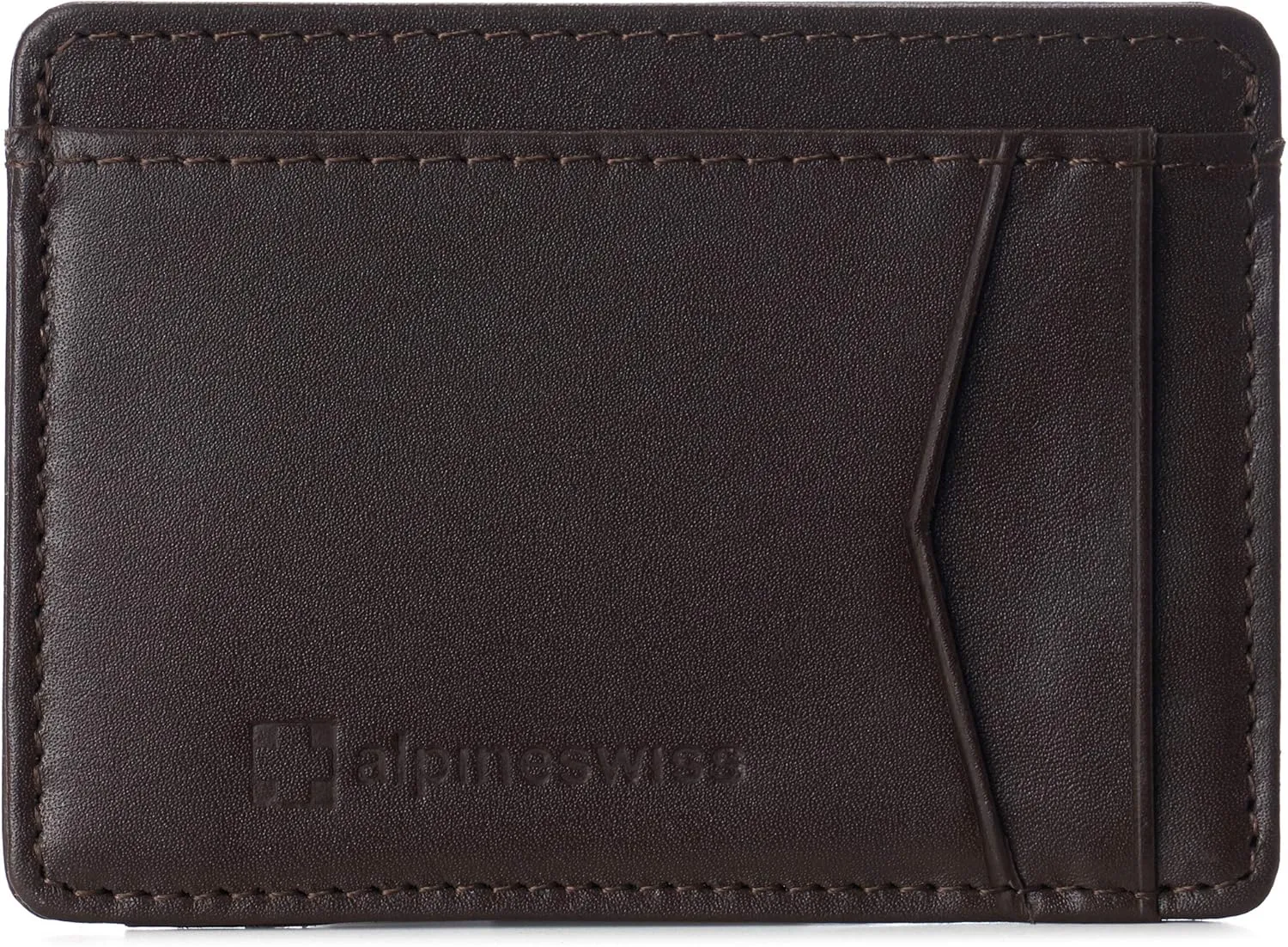 Alpine Swiss RFID Minimalist Oliver Front Pocket Wallet For Men Leather Comes in a Gift Box