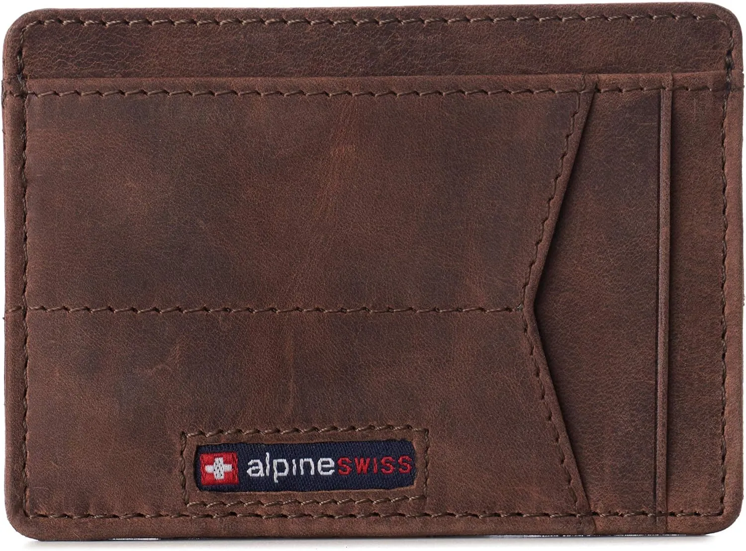Alpine Swiss RFID Minimalist Oliver Front Pocket Wallet For Men Leather Comes in a Gift Box