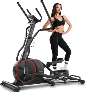 ANCHEER Elliptical Exercise Machine, Elliptical Machine for Home Use, Elliptical Training Machines with Hyper-Quiet Front Driving System, Exercise Equipment Fitness Stepper Machine Max 400LBS