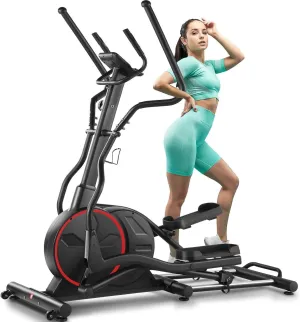 ANCHEER Elliptical Exercise Machine, Elliptical Training Machines for Home, Cardio Exercise Equipment with Hyper-Quiet Front Driving System, Fitness Equipment for Home Gym Max 400LBS