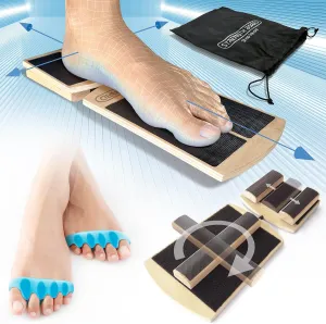 Ankle Balance Board for Ankle Mobility, Single Leg Balance Board, Foot Strengthener, Trainer for Plantar Fasciitis, Sprains, Posture Correction - Toe Spacers & Travel Bag Included