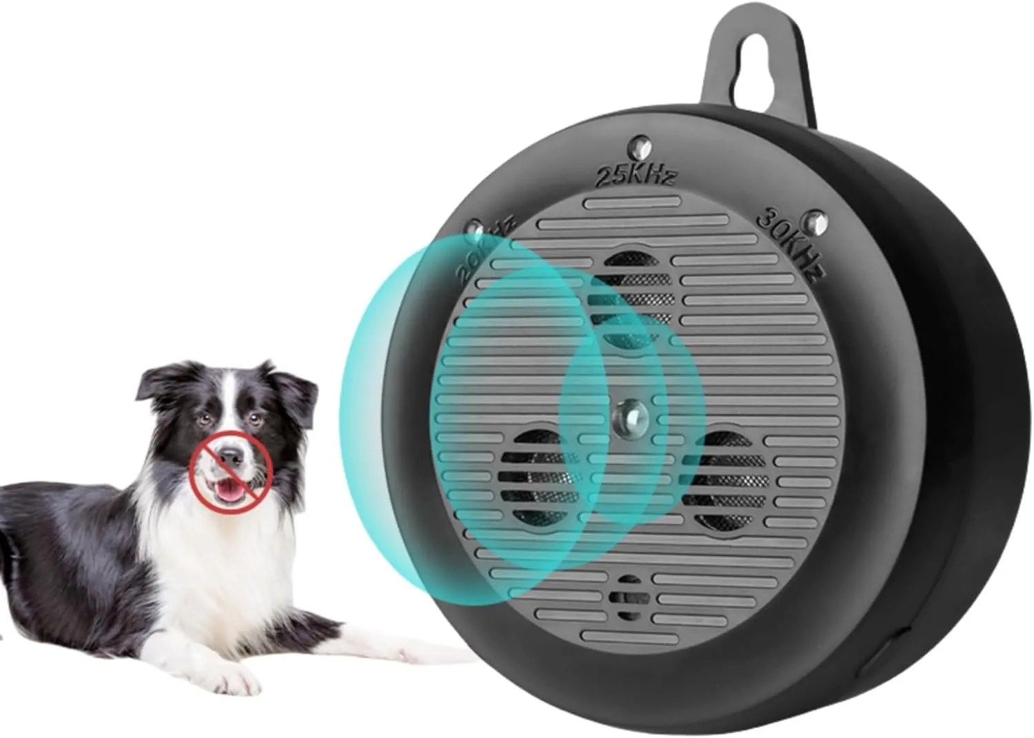 Anti Barking Device, Ultrasonic Dog Barking Silencer with 3 Modes, Dog Bark Deterrent Devices, Rechargeable Dog Barking Control Devices, Pet & Human Friendly (Black)