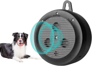 Anti Barking Device, Ultrasonic Dog Barking Silencer with 3 Modes, Dog Bark Deterrent Devices, Rechargeable Dog Barking Control Devices, Pet & Human Friendly (Black)