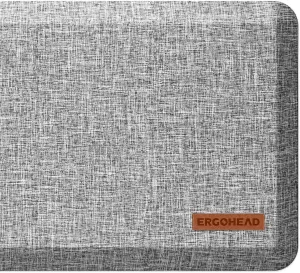Anti Slip 7/8 inchs Anti Fatigue Kitchen Floor Mat, Ergonomic Comfort Standing Mat, Waterproof Kitchen Runner for Home, Kitchen, Office, Laundry, Garage (Light Gray, 17.3" x 39" -0.87")