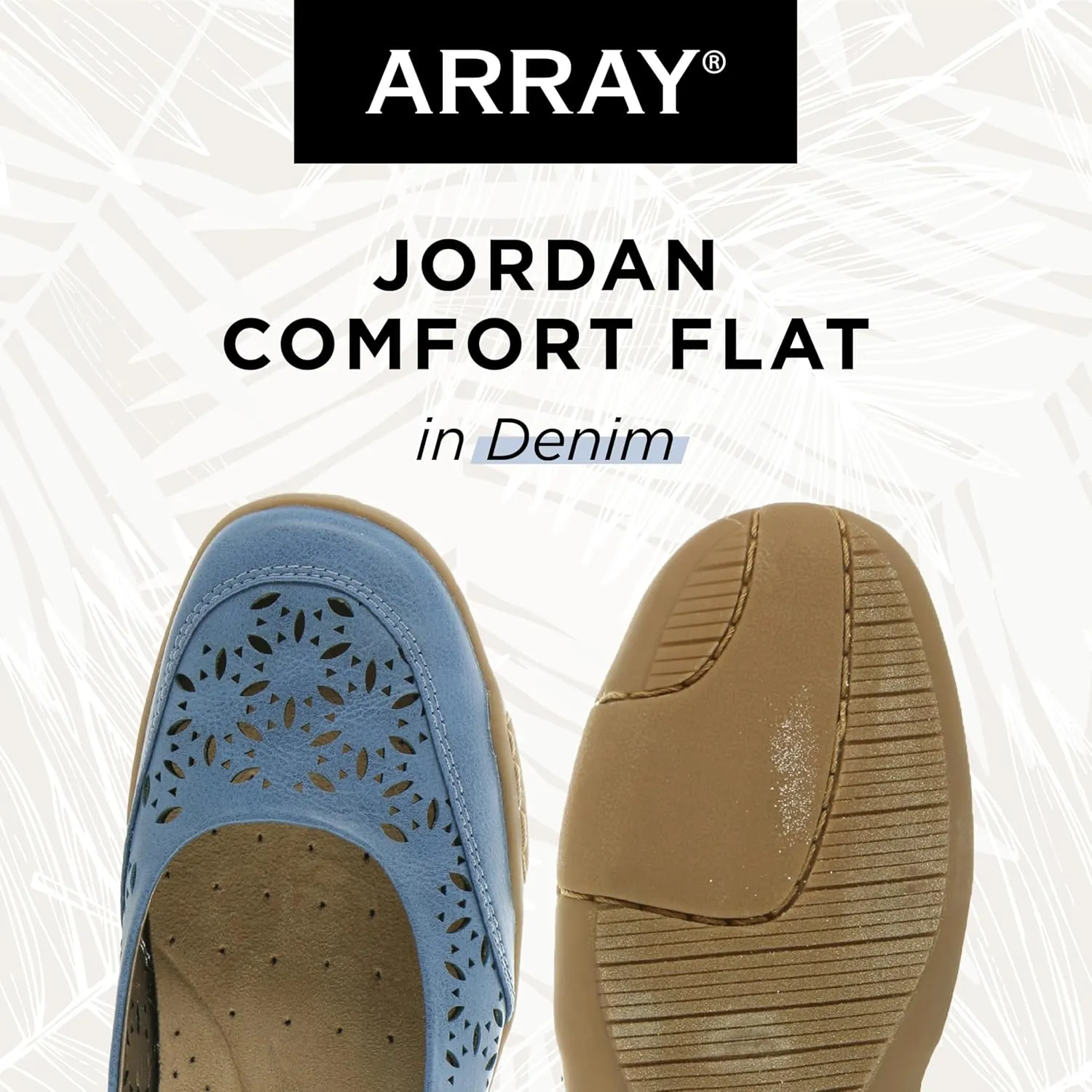 ARRAY Women's Jordan Cutout Comfort Flat with Rubber Sole