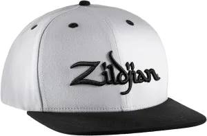 Avedis Zildjian Company Zildjian White 6 Panel Snapback Hat, One-Size Fits Most Adults