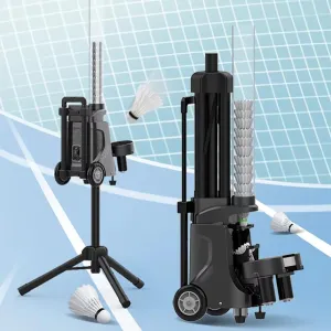 Badminton Training Machine, Automatic Badminton Serve Machine for Self Training, Badminton Robot Portable Shuttle Trainer Pitching Machine for Indoor & Outdoor Practice, Smart App Control