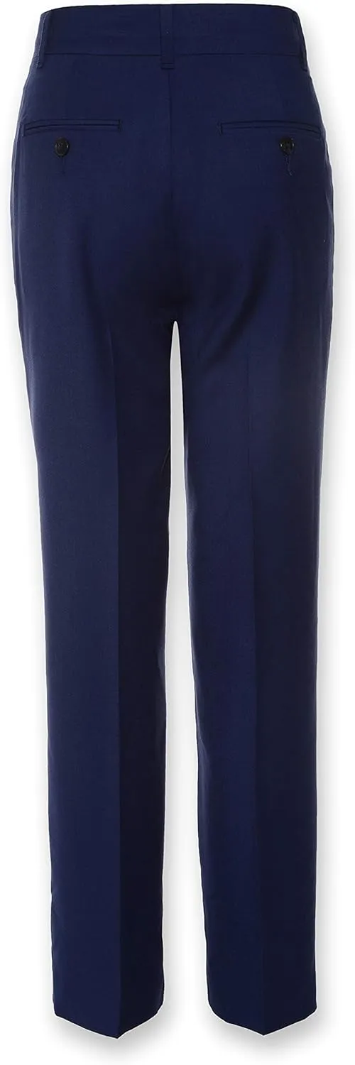 Calvin Klein Boys' Flat Bi-Stretch Dress Pant, Straight Leg Fit, Belt Loops & Front Pockets
