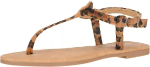 CLOVERLAY Women's T Strap Thong Gladiator Strappy Jelly Shiny Flat Flip Flops Sandals