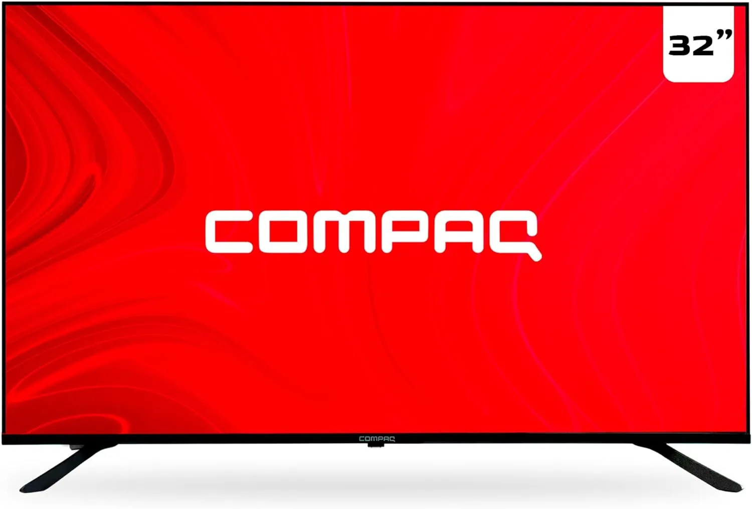 Compaq 32 inch Smart TV - Frameless HD Google TV with Bluetooth, Wi-Fi, Dolby Audio - Built-in Voice Control, 760p