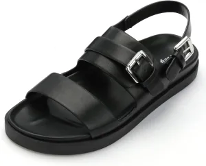 CosyFever Women's Flat Footbed Sandals Slip On Adjustable Back Strap Comfortable Walking Shoes for Summer Work Casual Outfits
