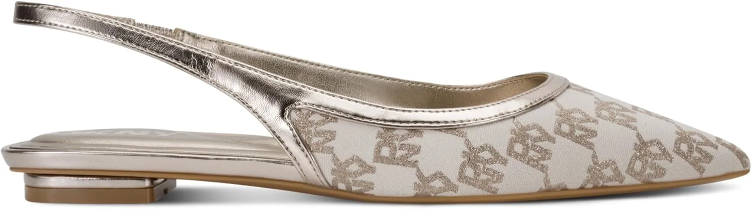 DKNY Women's Millbury Slingback Pointed Toe Ballet Flat Pump