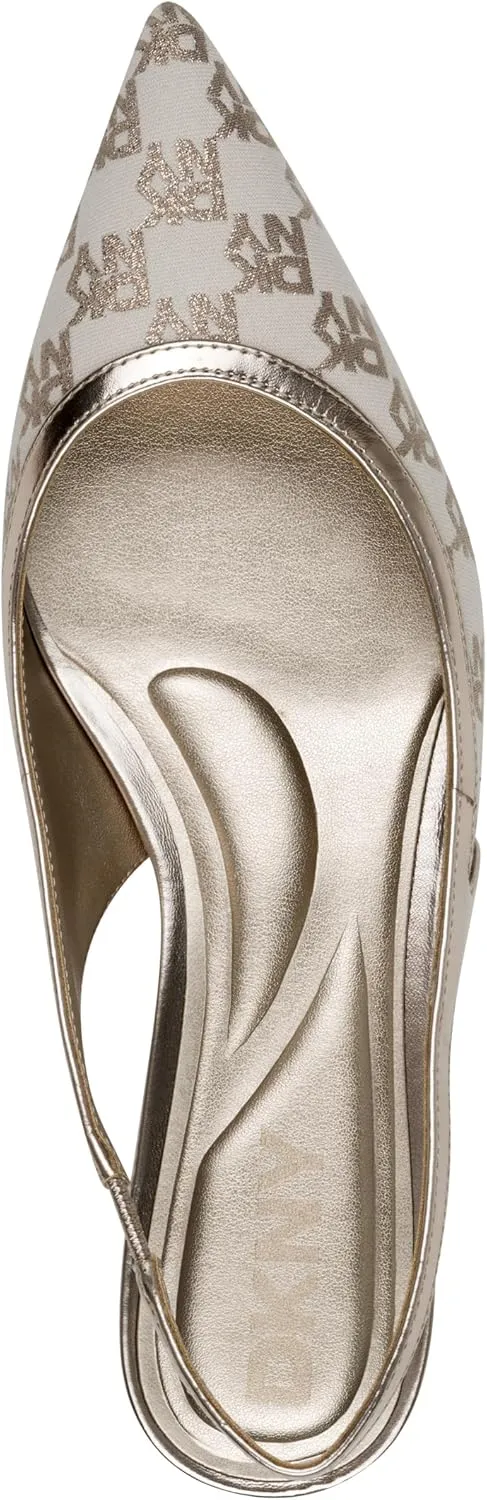 DKNY Women's Millbury Slingback Pointed Toe Ballet Flat Pump