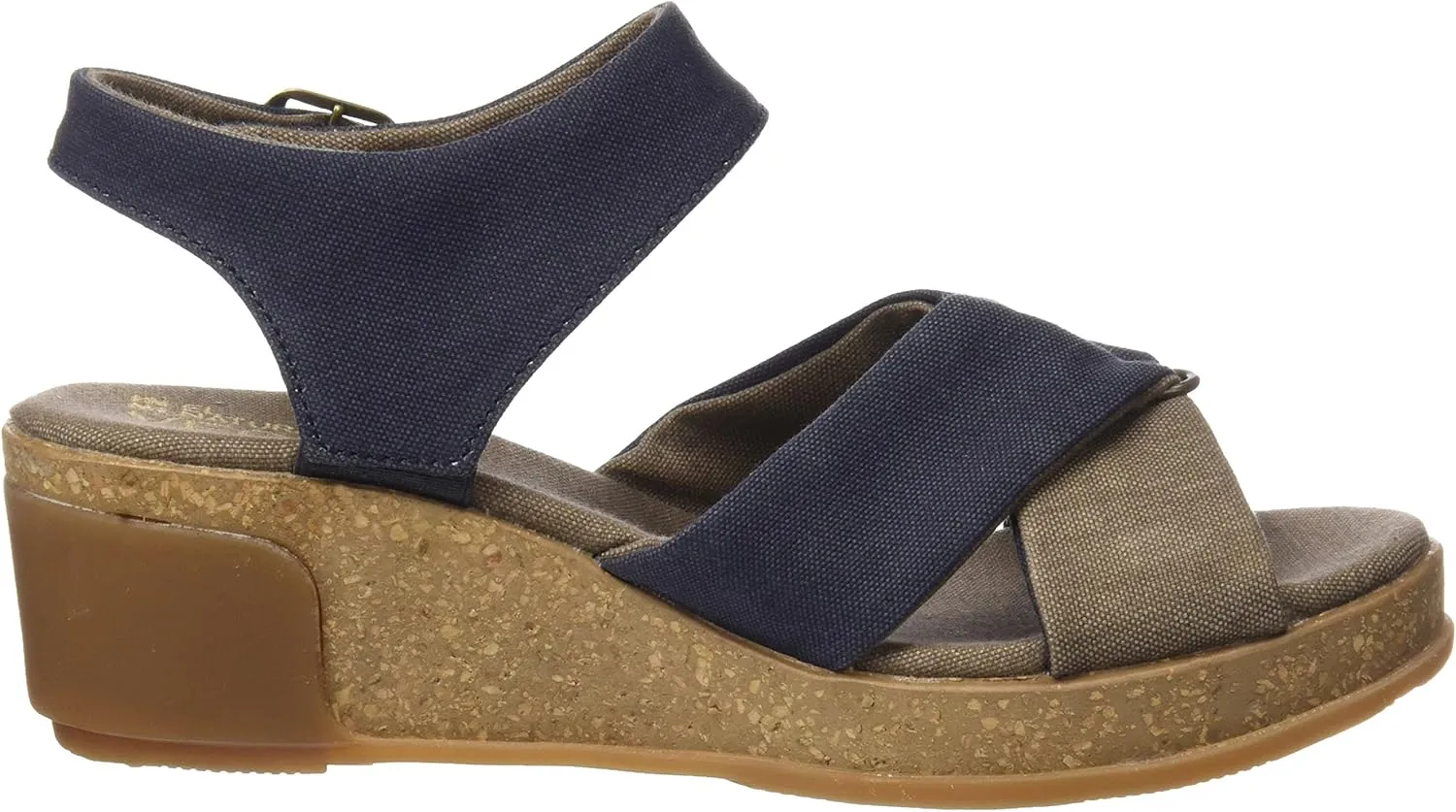 El Naturalista Women's N5007t Seaweed Canvas Black/Leaves Wedge Sandal, 6 AU