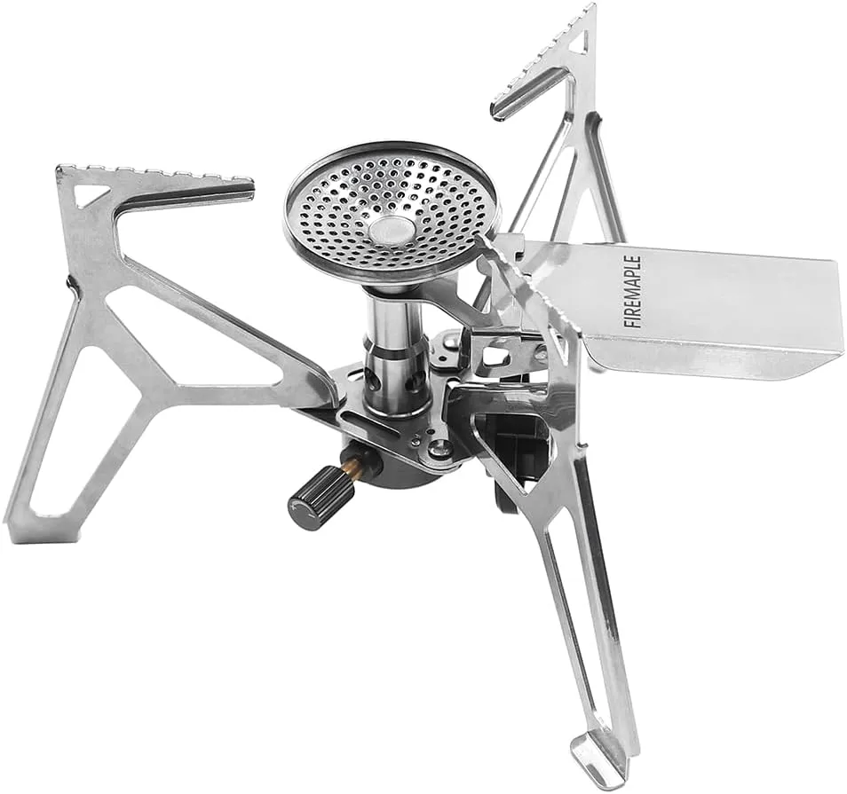 Fire Maple Compact and Lightweight Portable Camping Stove - High-Efficiency 2.2KW Foldable Outdoor Cooker with Durable Aluminium Alloy, Stainless Steel, Copper, and Polyamide Construction