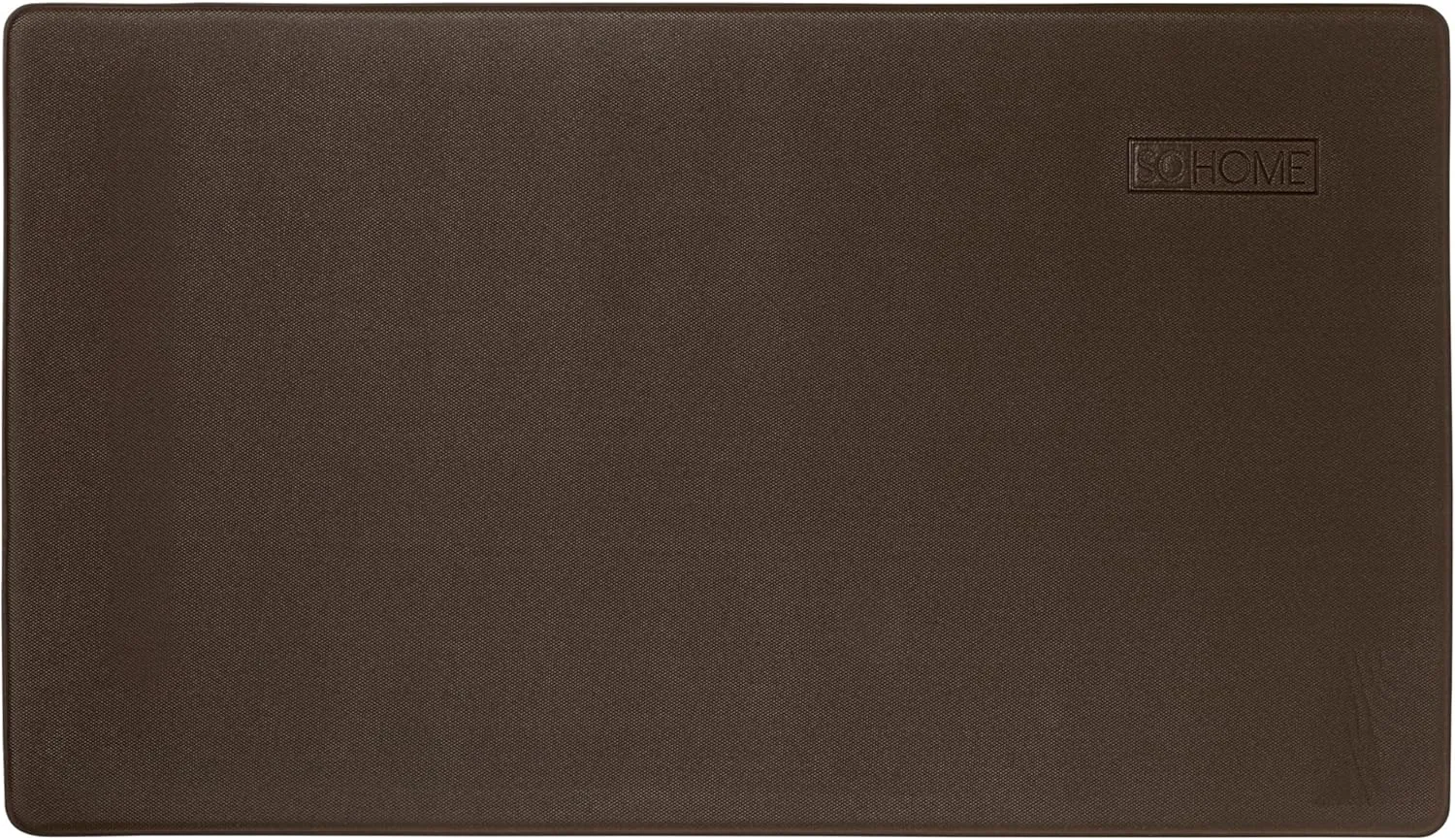 Home Dynamix Cozy Living Home Sweet Home Modern Farmhouse Runner Anti-Fatigue Kitchen Mat, Non-Slip Floor Mat, Padded Standing Desk Mat, Grey/Beige, 17.5"x30"