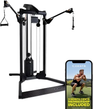 Home Gym Functional Trainer - Multifunctional Cable Machine Home Gym System - Workout Weight Machine for Strength Training - Full Body Compact Exercise & Fitness Equipment Set