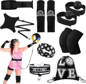 Honoson 7 Pcs Volleyball Training Equipment Aid Volleyball Serving Trainer Kit Gifts for Beginners