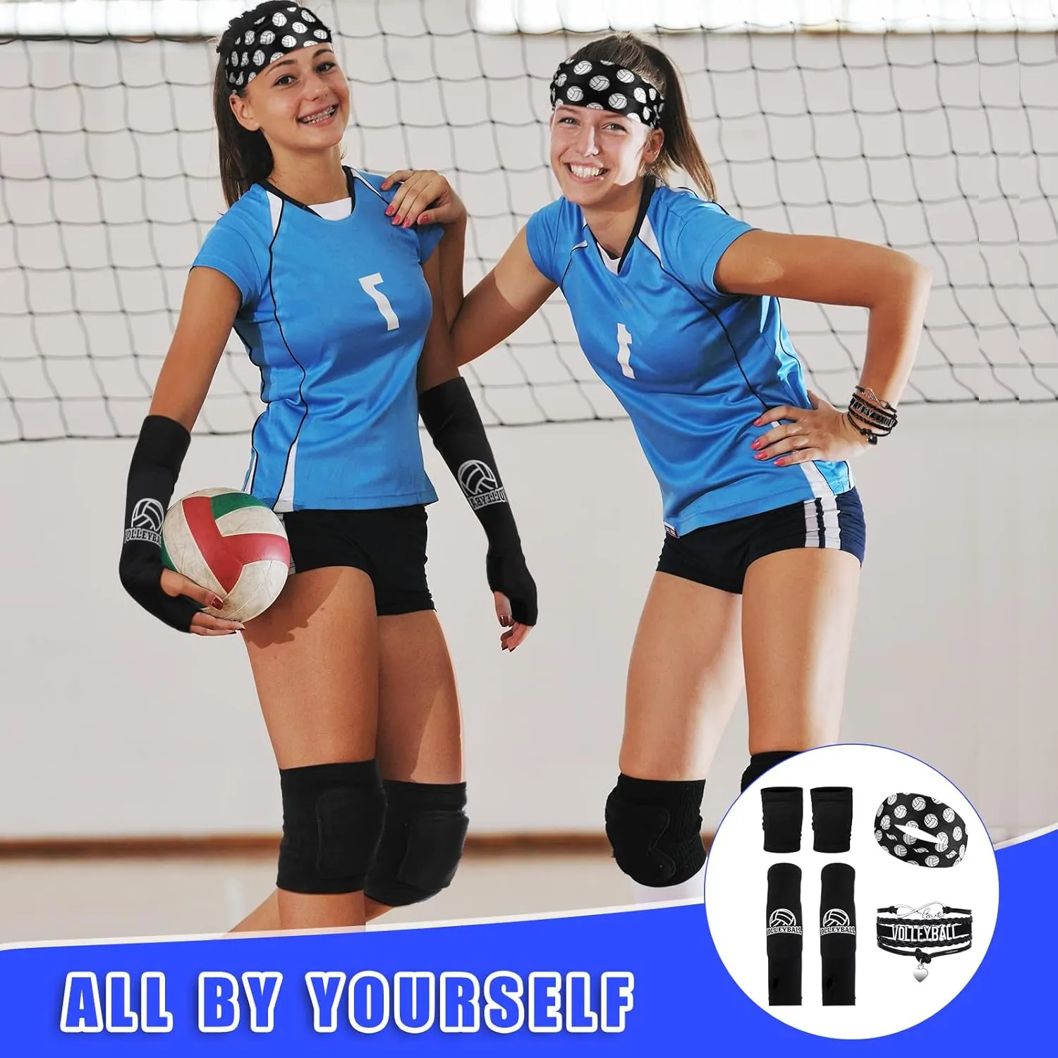 Honoson 7 Pcs Volleyball Training Equipment Aid Volleyball Serving Trainer Kit Gifts for Beginners