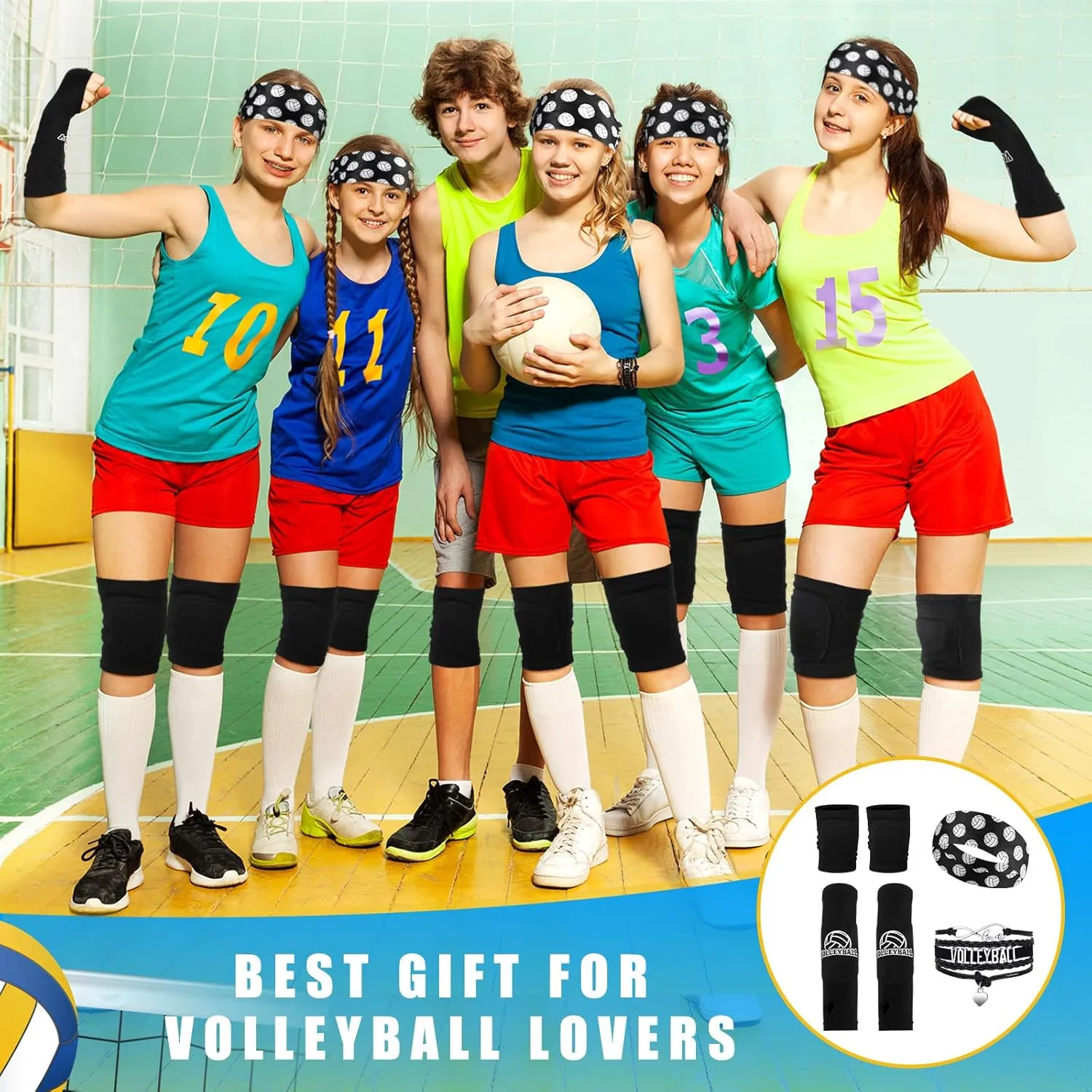 Honoson 7 Pcs Volleyball Training Equipment Aid Volleyball Serving Trainer Kit Gifts for Beginners