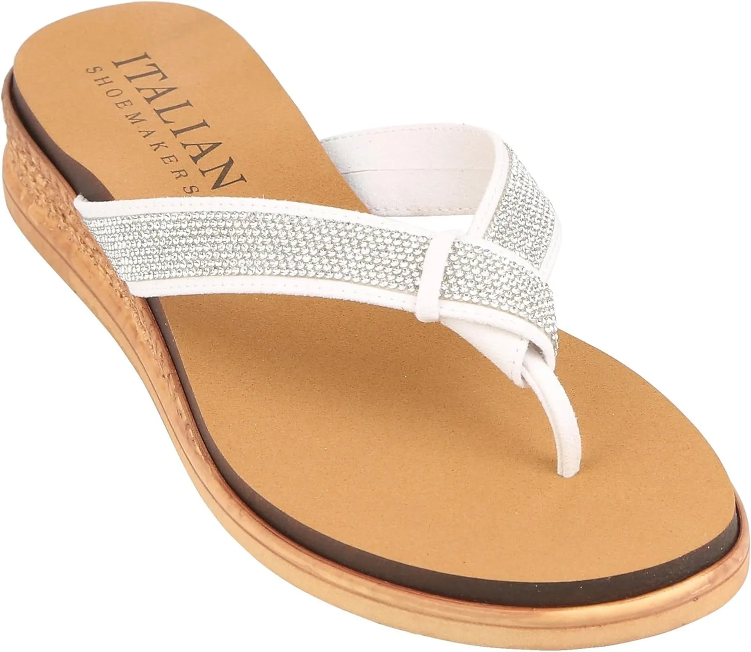 ITALIAN Shoemakers Womens Rebie Sandals 6 White