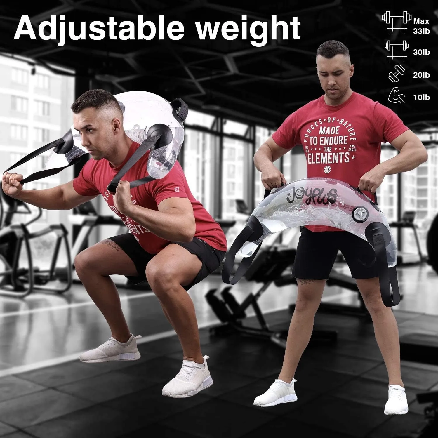 JOYPLUS Aqua Bag Workout, Adjustable Training Bag and Power Bag with Water, Core and Balance Trainer, Portable Stability Fitness &Full Body Exercise Equipment for Weight