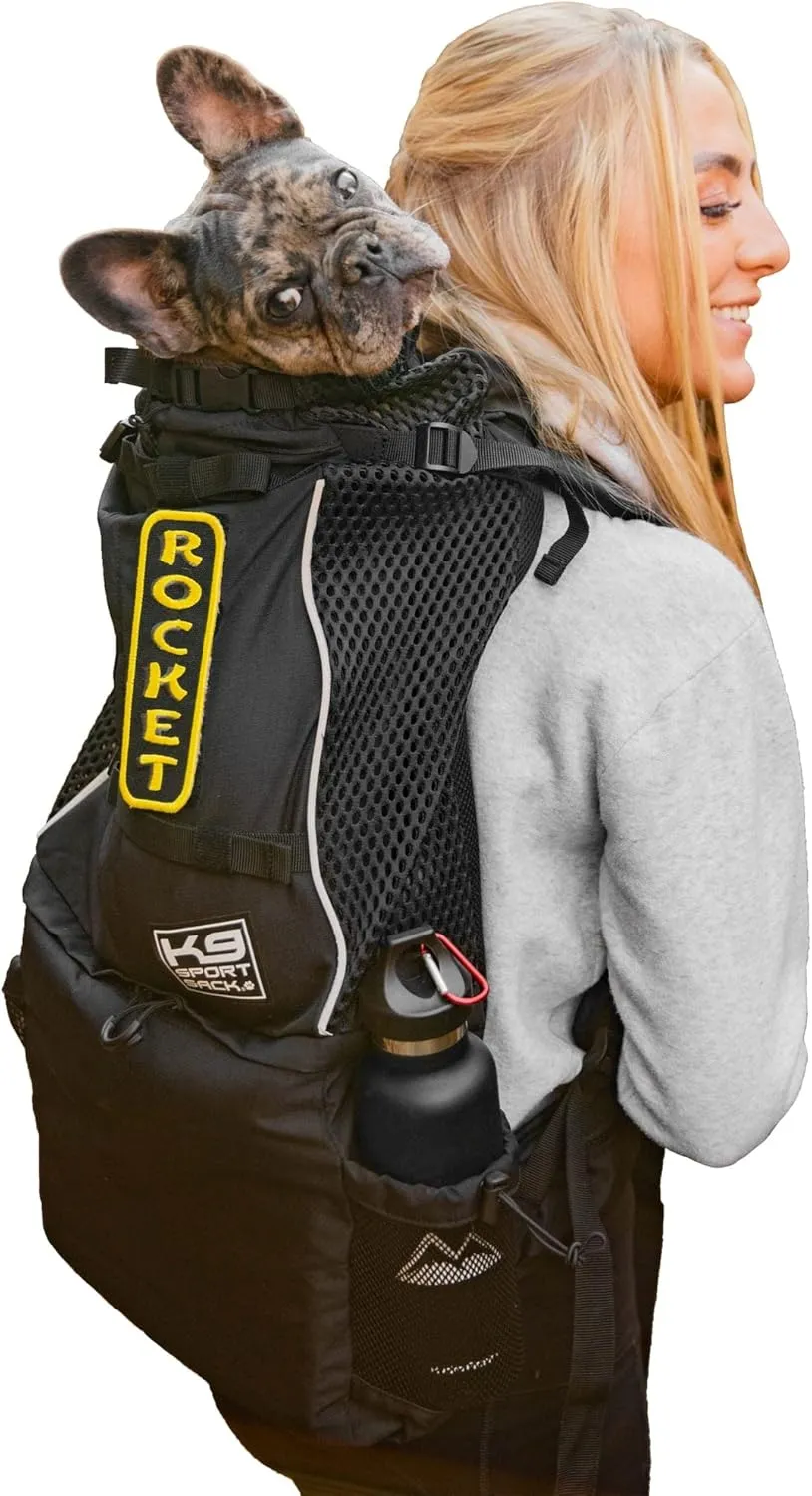 K9 Sport Sack Knavigate | Dog Carrier Dog Backpack for Most Dog Sizes | Front Facing Adjustable Dog Backpack Carrier | Veterinarian Approved (X-Large, Midnight Black)