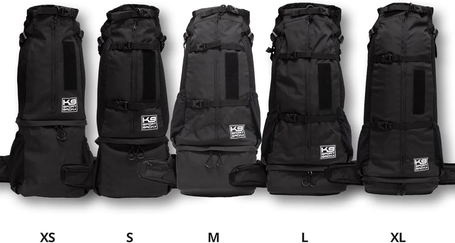 K9 Sport Sack Knavigate | Dog Carrier Dog Backpack for Most Dog Sizes | Front Facing Adjustable Dog Backpack Carrier | Veterinarian Approved (X-Large, Midnight Black)