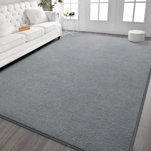 Kimicole Shag Area Rug for Living Room, 4x6 Grey Ultra Soft Memory Foam Bedroom Rugs, Modern Minimalist Comfy Indoor Carpet for Girls Boys Kids Aesthetic Washable Nursery Dorm Room Home Decor