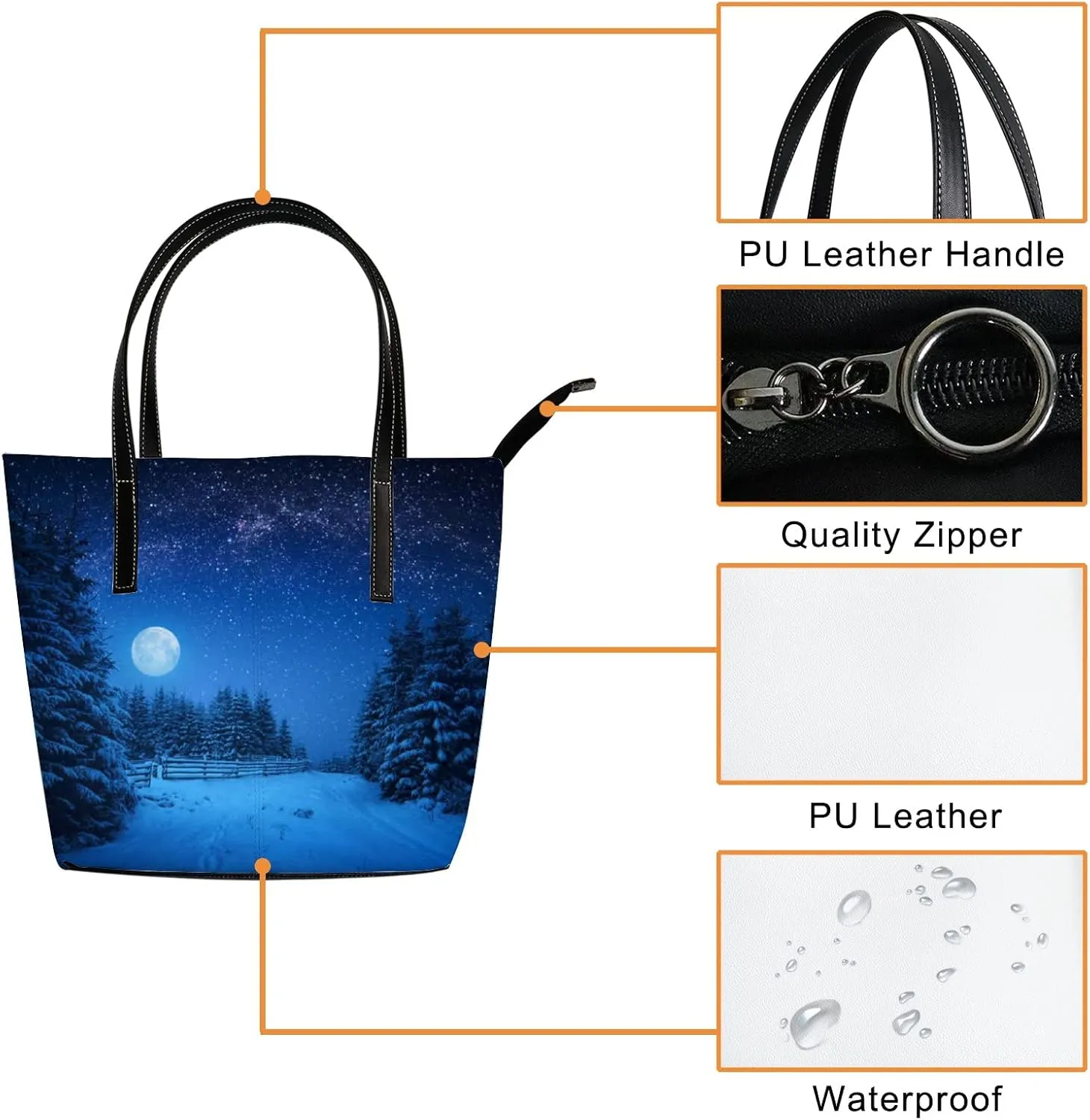 Leather Handbags Women's Crossbody Handbags Work Tote Bags for Women Coach Handbags Tote Bag with Zipper