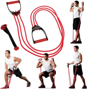 Lifeline TNT Resistance Cable System Workout Bands 120 lbs Fully Adjustable with Handles and Door Anchor Pink