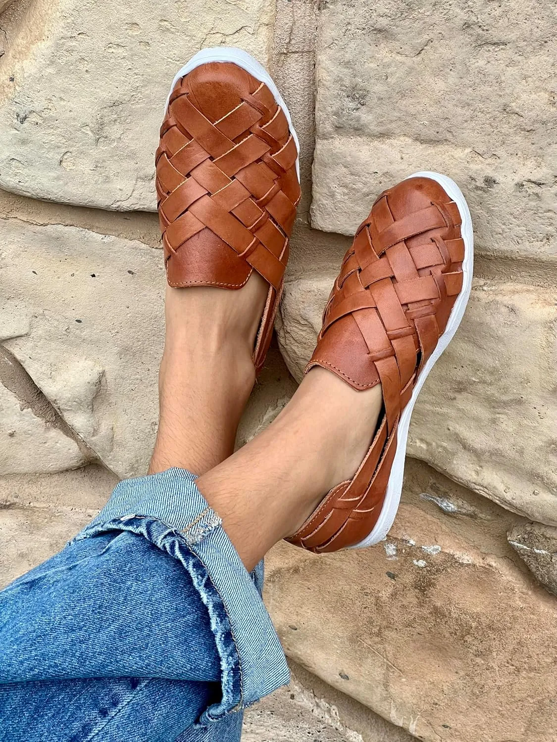 Macarena Collection Sandals women Huarache Sandal Colorful Leather Mexican Style Comfortable skin Model 2215