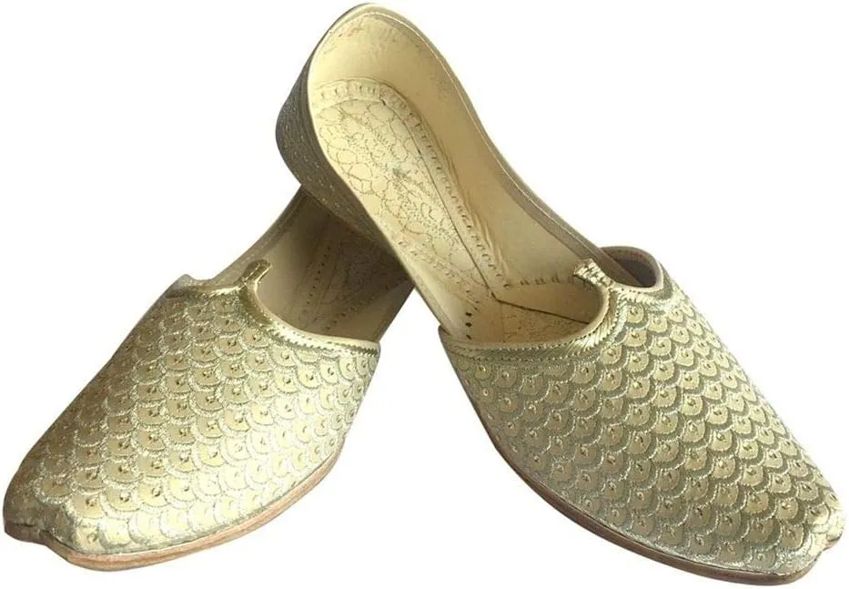 Mens Punjabi Jutti Sherwani Shoes Cream Gold Zari Shoes Designer Loafer Ethnic Footwear