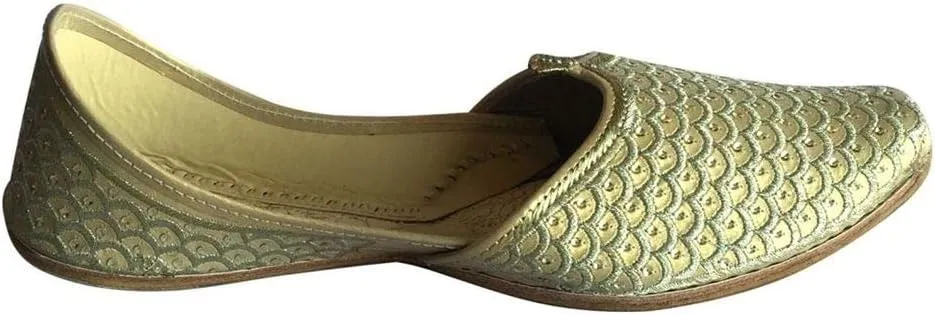 Mens Punjabi Jutti Sherwani Shoes Cream Gold Zari Shoes Designer Loafer Ethnic Footwear