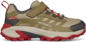 Merrell Kids Moab Speed 2 Low Alternative Closure Waterproof Hiking Shoe, Coyote, 12 Wide US Unisex Big_Kid
