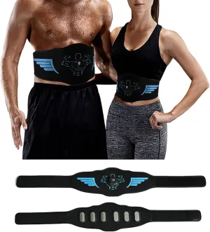 Muscle Toner Abdominal ABS Training Workout Belt Body Abdominal Toning Gear Waist Trimmer Ab Workouts Intelligent Fitness Apparatus for Men Women Abdomen/Arm/Leg Home Office Exercise Black