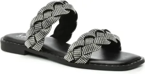 Nicole Miller Womens Roys Slip on Sandal for All Day Comfort