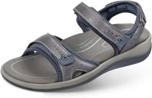 Orthofeet Women's Orthopedic Leather Malibu Adjustable Sandals