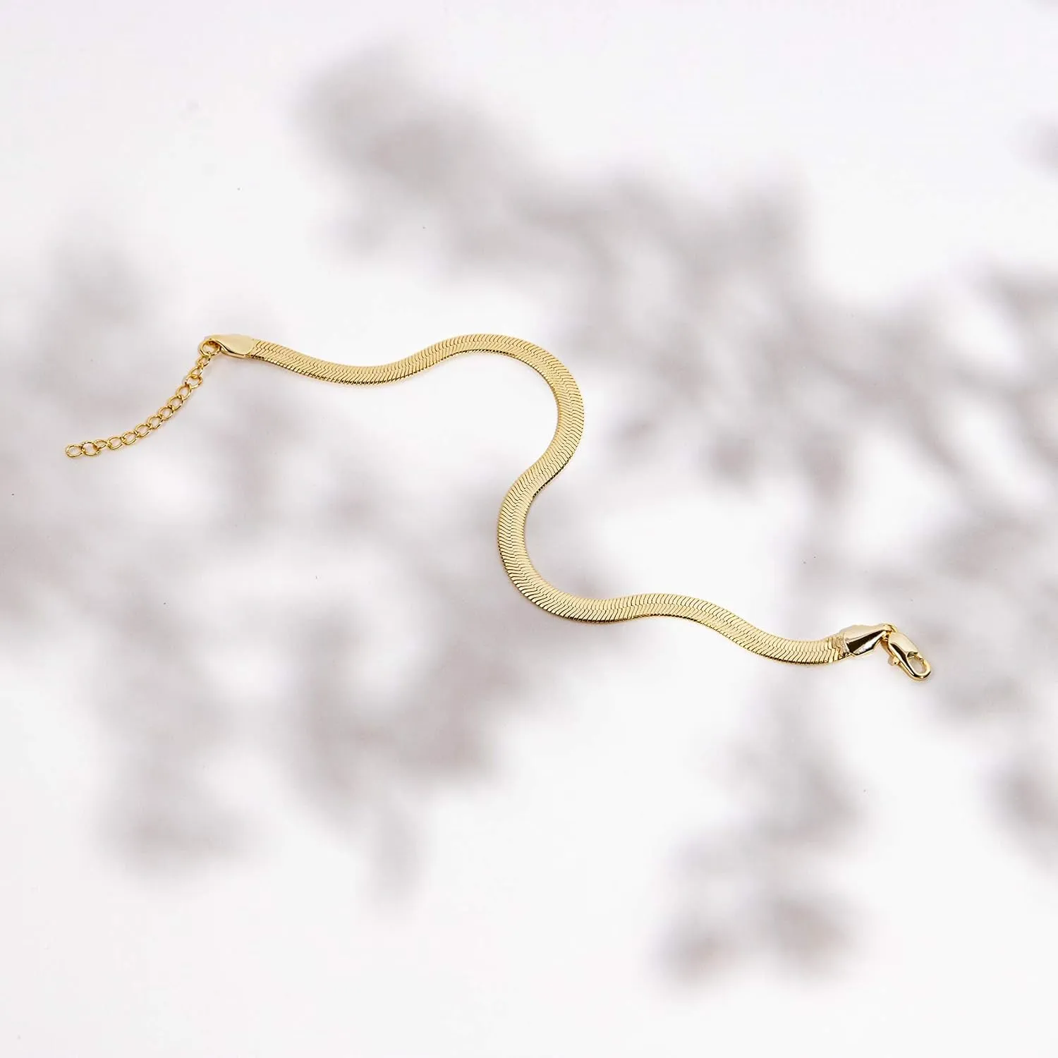 PAVOI 14K-18K Gold Plated Charm Link Flat Gold Anklets for Women | Beaded Marina Link Mariner Paperclip Snake Chain Jewelry Anklets