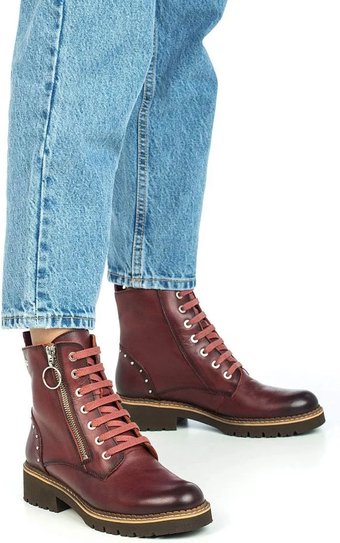 PIKOLINOS Flat Ankle Boots Leather Vicar for Woman