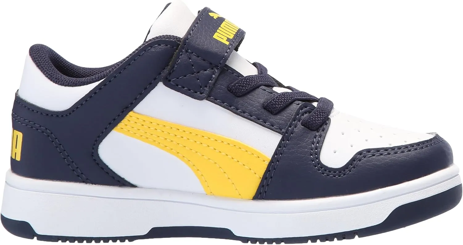 PUMA Unisex-Child Rebound Layup Hook and Loop Sneaker
