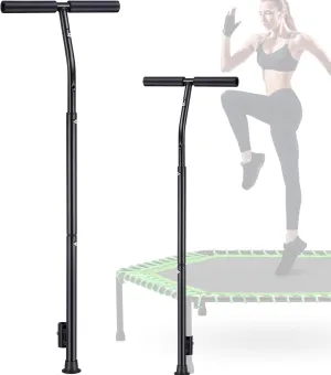 Rebounder Handle Bar Only, 3 Levels Adjustable Stabilizer Bar for Straight Leg Fitness Trampoline, ONLY Fits for Foot Tube Within 2.5CM/0.98IN Diameter, Grippable & Cushy Foam Handle