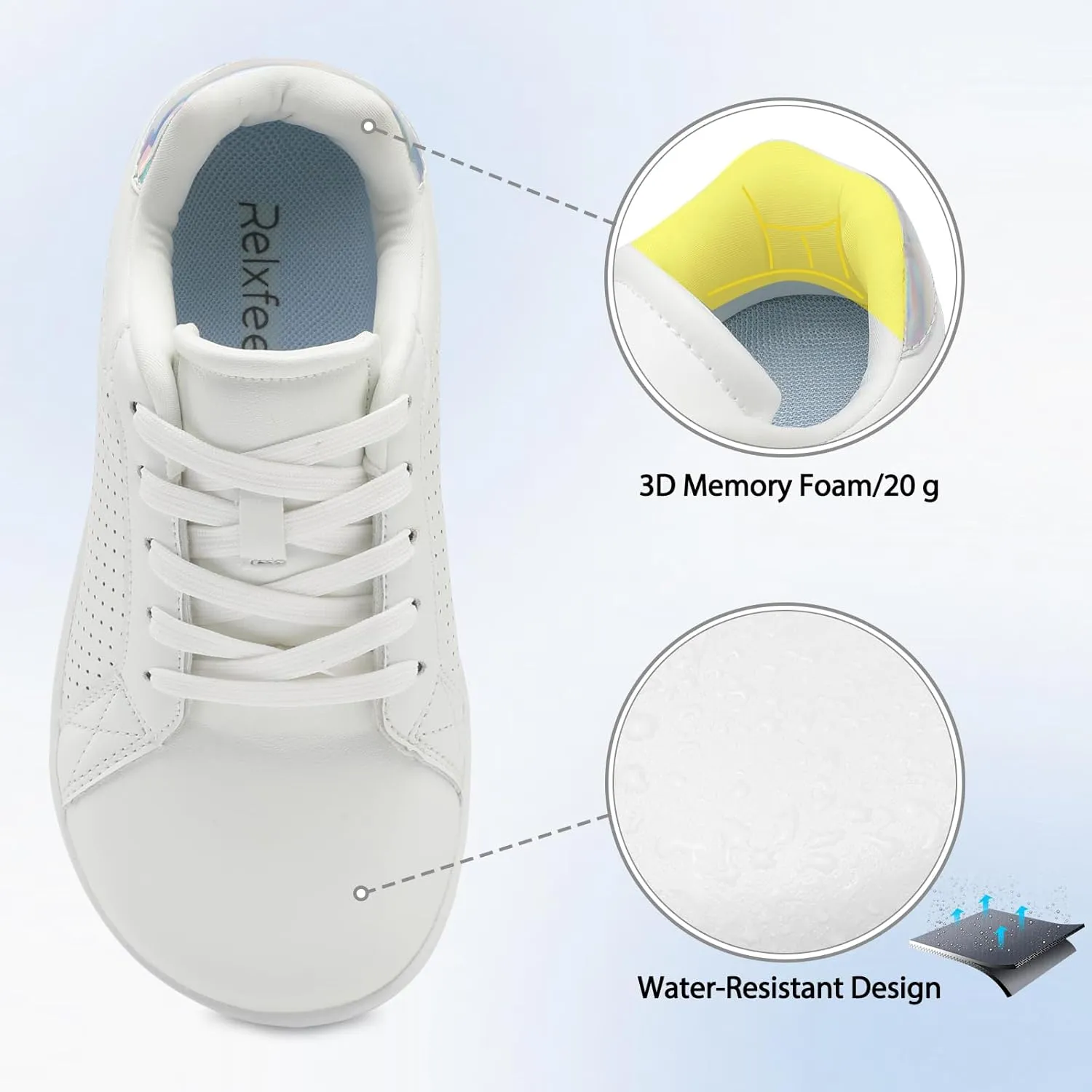 relxfeet Women's Minimalist Barefoot Shoes Zero Drop Walking Shoes Lightweight Fashion Sneakers Wide Toe Box