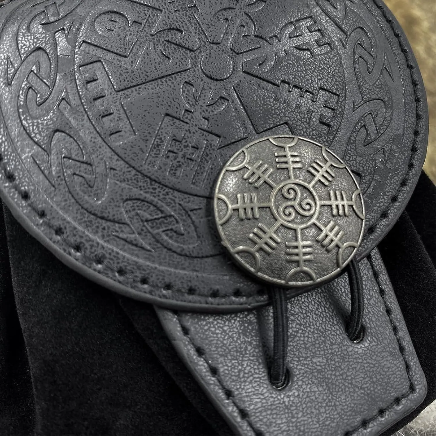 Ren Faire Costume Accessories Medieval Belt Pouch Coin Purse Skirt Hike Sets Festival Halloween Casual Fanny Pack Waist Bag (2New-Black)