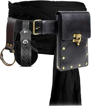 Renaissance Costume Pirate Sash Corset Waistband Belt Pouch Purse Skirt Hike Steampunk Medieval Halloween Sets