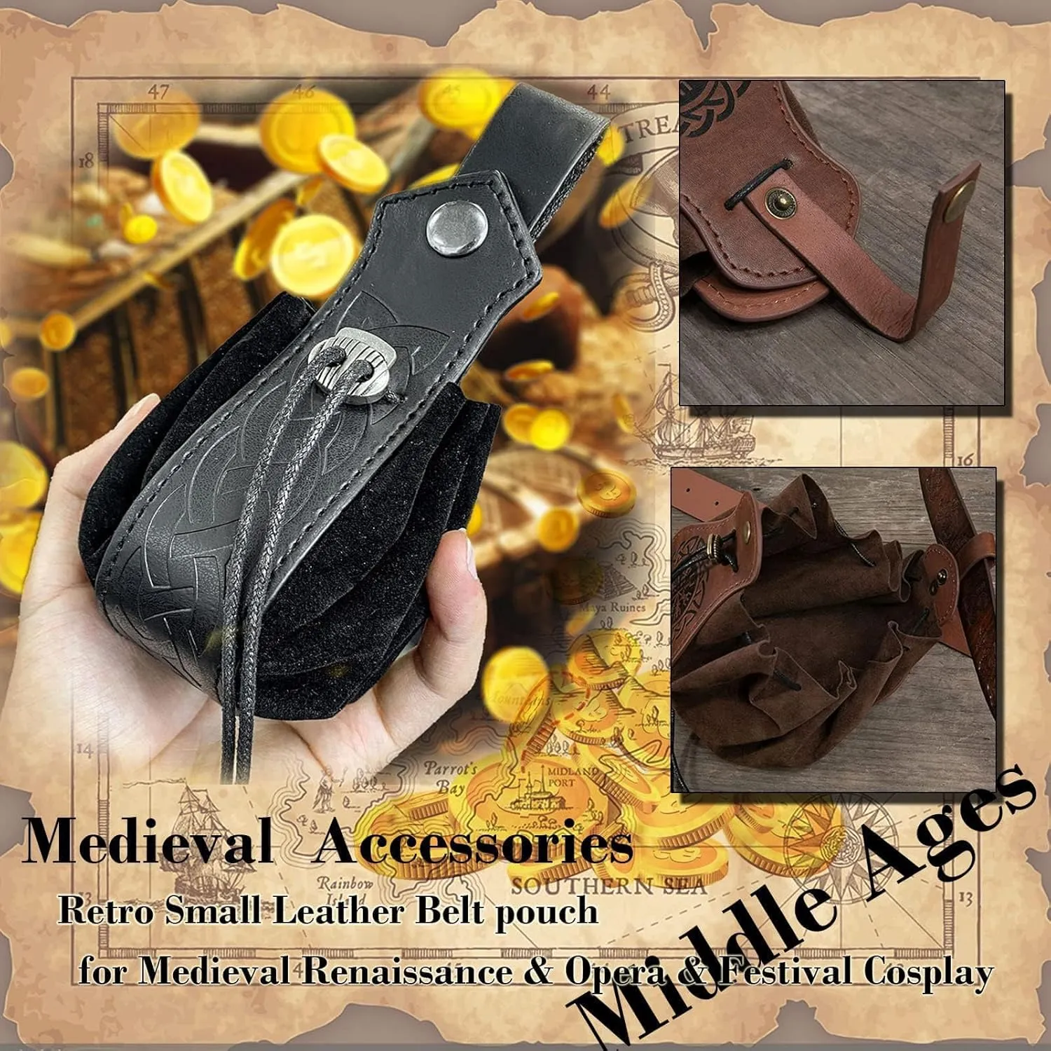 Renaissance Costume Pirate Sash Corset Waistband Belt Pouch Purse Skirt Hike Steampunk Medieval Halloween Sets