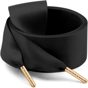 Ribbon Shoe Laces for Women: 3.8CM Wide Flat Satin Silk Shoelaces 2 Pairs